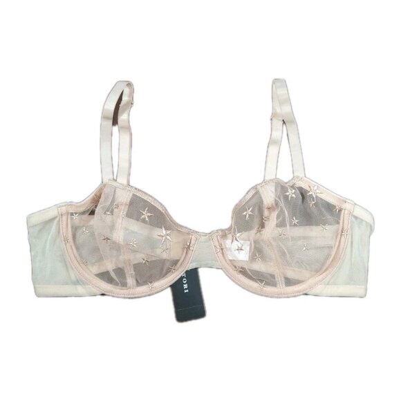Natori Pink Mesh Stars Soft Cup Size Small - Picture 1 of 6
